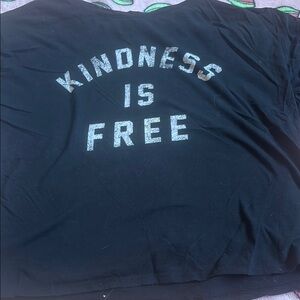 Kids Black T-Shirt - Kindness Is Free